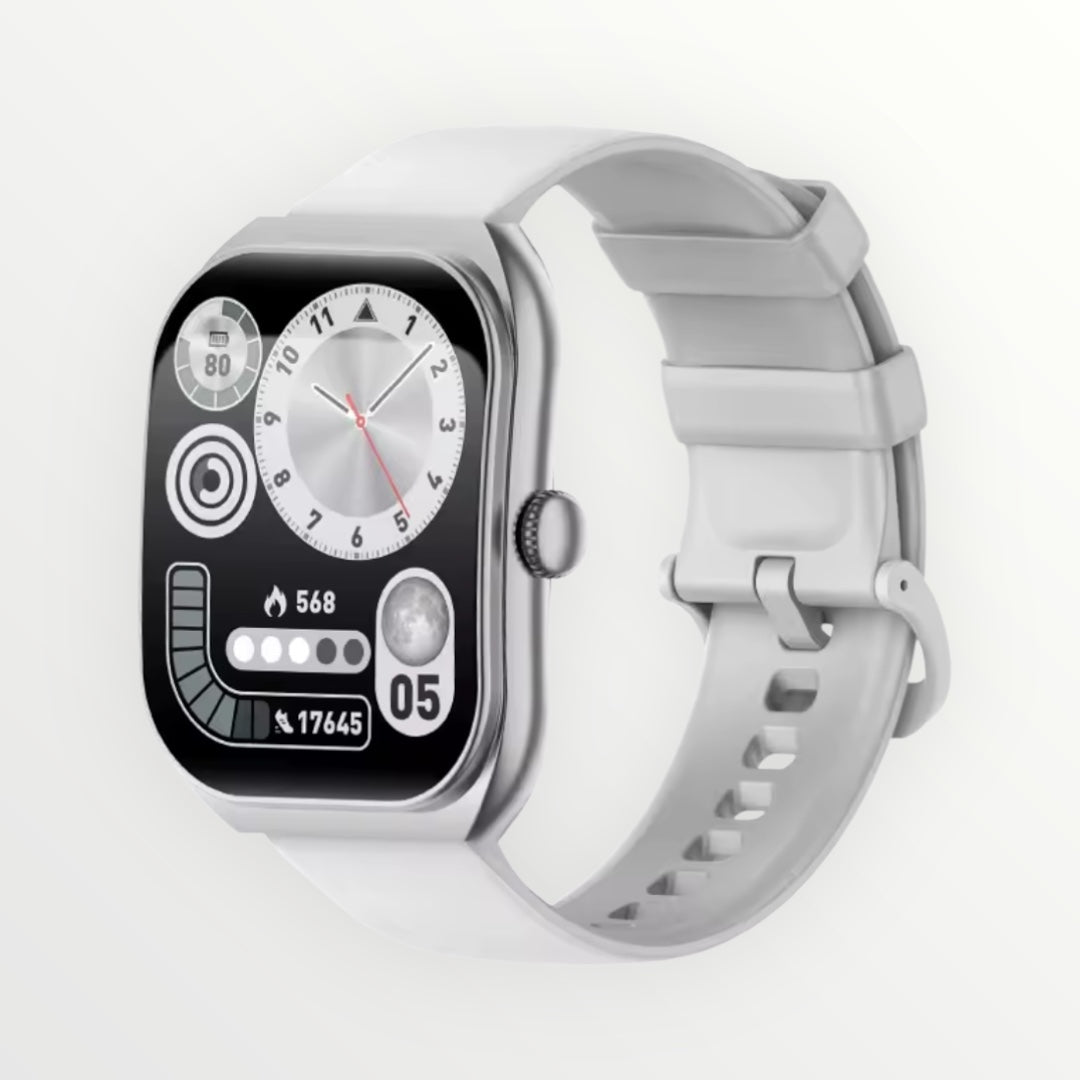 Smart Watch for Android & iPhone – AMOLED HD, Voice Assistant, IP68 Waterproof