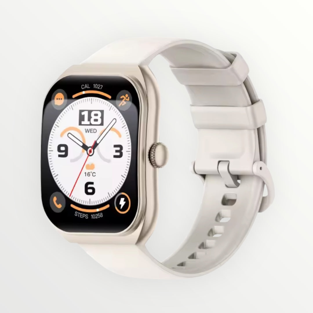 Smart Watch for Android & iPhone – AMOLED HD, Voice Assistant, IP68 Waterproof