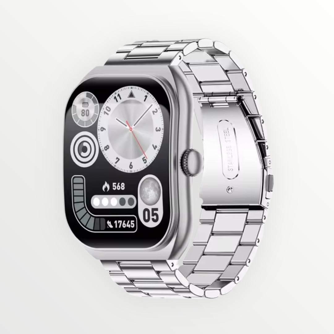 Smart Watch for Android & iPhone – AMOLED HD, Voice Assistant, IP68 Waterproof